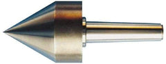 Riten - MT4 Taper Shank, Live Center - 1,500 Max RPM, 4-1/2" Point Diam, 4-7/16" Point Len, 1,500 Lb Max Workpc, 4-7/8" OAL, Pipe Nose Point - USA Tool & Supply