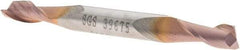 SGS - 7/32", 1/2" LOC, 1/4" Shank Diam, 2-1/2" OAL, 2 Flute, Solid Carbide Square End Mill - Double End, TiCN Finish, Spiral Flute, 30° Helix, Centercutting, Right Hand Cut, Right Hand Flute, Series 15 - USA Tool & Supply
