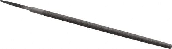 Value Collection - 8" Long, Second Cut, Round American-Pattern File - Double Cut, Tang - USA Tool & Supply