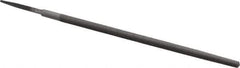 Value Collection - 8" Long, Second Cut, Round American-Pattern File - Double Cut, Tang - USA Tool & Supply