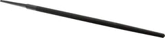 Value Collection - 12" Long, Smooth Cut, Round American-Pattern File - Double Cut, Tang - USA Tool & Supply