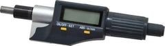 Fowler - 0 to 25mm Range, Flat Spindle Electronic Micrometer Head - 0.00005" Resolution, Friction Thimble, Carbide Measuring Face, Data Output - USA Tool & Supply