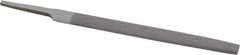 Value Collection - 6" Long, Smooth Cut, Half Round American-Pattern File - Double Cut, 5/32" Overall Thickness, Tang - USA Tool & Supply