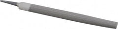 Value Collection - 8" Long, Second Cut, Half Round American-Pattern File - Double Cut, 7/32" Overall Thickness, Tang - USA Tool & Supply