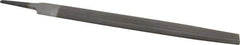 Value Collection - 12" Long, Smooth Cut, Half Round American-Pattern File - Double Cut, 0.3438" Overall Thickness, Tang - USA Tool & Supply