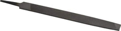 Value Collection - 8" Long, Second Cut, Mill American-Pattern File - Single Cut, 9/64" Overall Thickness, Tang - USA Tool & Supply