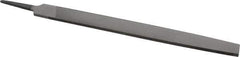 Value Collection - 10" Long, Second Cut, Mill American-Pattern File - Single Cut, 11/64" Overall Thickness, Tang - USA Tool & Supply