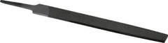 Value Collection - 6" Long, Smooth Cut, Flat American-Pattern File - Double Cut, 5/32" Overall Thickness, Tang - USA Tool & Supply