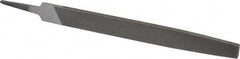 Value Collection - 8" Long, Second Cut, Flat American-Pattern File - Double Cut, 7/32" Overall Thickness, Tang - USA Tool & Supply