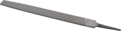 Value Collection - 10" Long, Second Cut, Flat American-Pattern File - Double Cut, 1/4" Overall Thickness, Tang - USA Tool & Supply