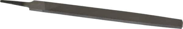 Value Collection - 10" Long, Smooth Cut, Flat American-Pattern File - Double Cut, 1/4" Overall Thickness, Tang - USA Tool & Supply