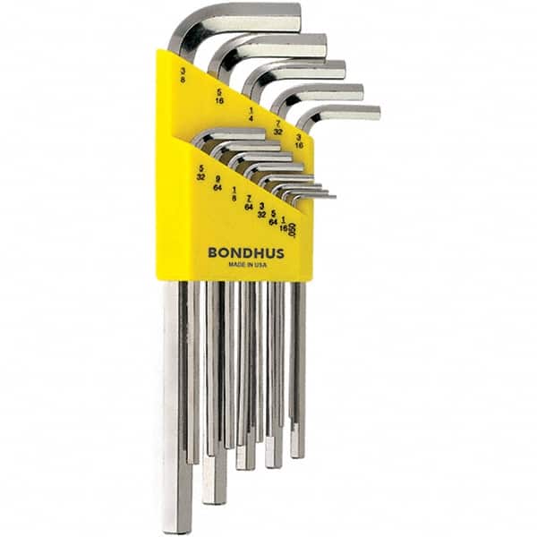 Bondhus - Hex Key Sets Tool Type: Hex Handle Type: L-Key Long Arm - USA Tool & Supply