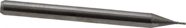 Kyocera - 0.02", 0.06" LOC, 1/8" Shank Diam, 1-1/2" OAL, 4 Flute, Solid Carbide Square End Mill - Single End, Uncoated, Spiral Flute, 30° Helix, Centercutting, Right Hand Cut, Right Hand Flute, Series 1810 - USA Tool & Supply
