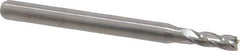 Kyocera - 0.095", 0.285" LOC, 1/8" Shank Diam, 1-1/2" OAL, 4 Flute, Solid Carbide Square End Mill - Single End, Uncoated, Spiral Flute, 30° Helix, Centercutting, Right Hand Cut, Right Hand Flute, Series 1810 - USA Tool & Supply