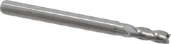 Kyocera - 7/64", 21/64" LOC, 1/8" Shank Diam, 1-1/2" OAL, 4 Flute, Solid Carbide Square End Mill - Single End, Uncoated, Spiral Flute, Centercutting, Right Hand Cut, Right Hand Flute, Series 1810 - USA Tool & Supply