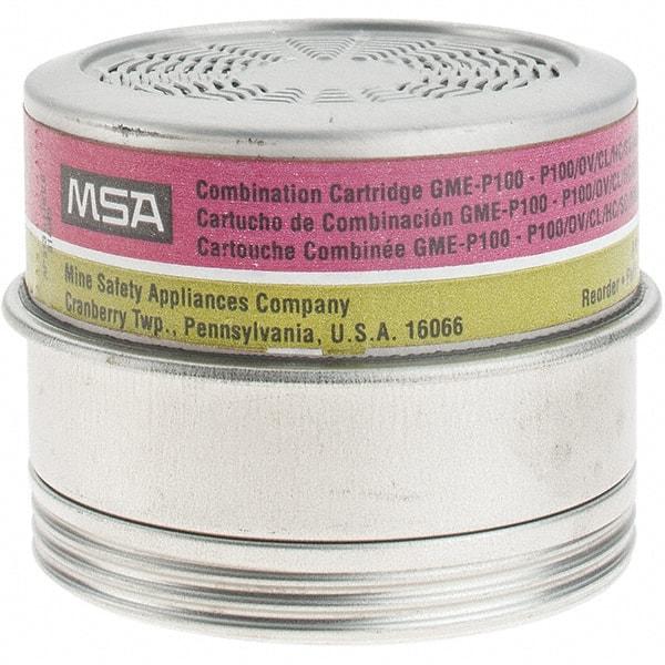 MSA - Organic Vapor, Chlorine, Sulfur, Dioxide & Hydrogen Chloride, Hydrogen Sulfide, Ammonia, Methylamine, Formaldehyde, Hydrogen Fluoride & Particulate Protection PAPR Combination Multi-Gas/P100 Particulate Filter Cartridge - USA Tool & Supply