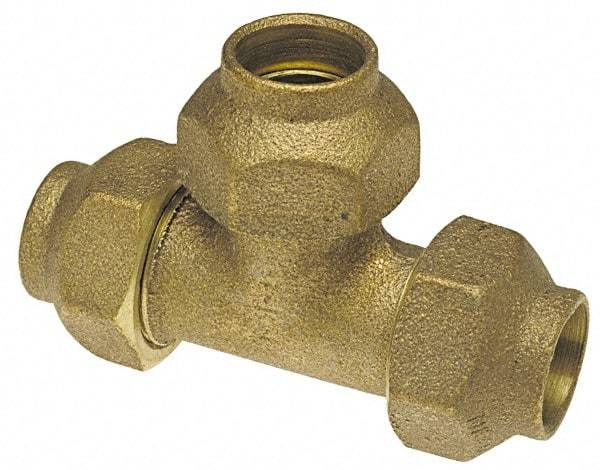 NIBCO - 1/2" Cast Copper Pipe Flared Tee - FL x FL x FL - USA Tool & Supply
