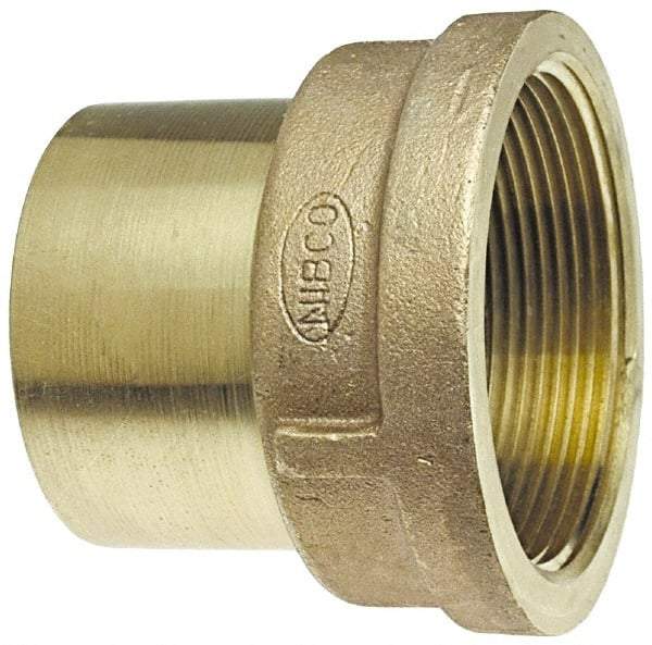 NIBCO - 1 x 3/4" Cast Copper Pipe Adapter - FTG x F, Pressure Fitting - USA Tool & Supply