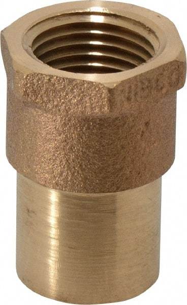 NIBCO - 3/4 x 1/2" Cast Copper Pipe Adapter - FTG x F, Pressure Fitting - USA Tool & Supply
