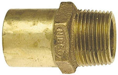 NIBCO - 1-1/4" Cast Copper Pipe Adapter - FTG x M, Pressure Fitting - USA Tool & Supply