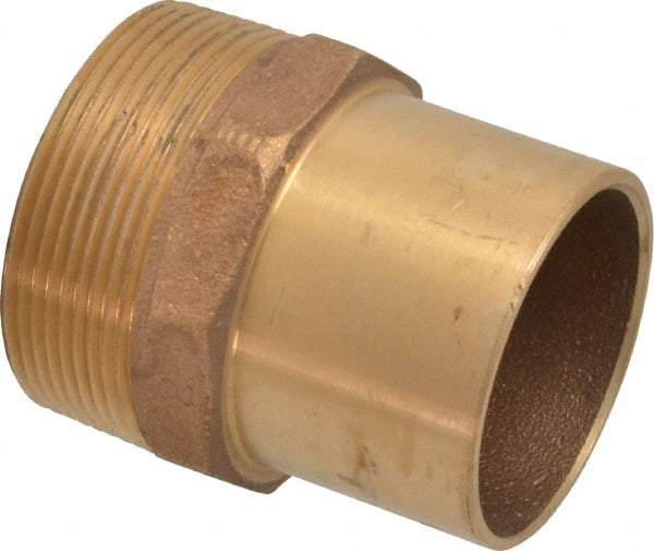 NIBCO - 2" Cast Copper Pipe Adapter - FTG x M, Pressure Fitting - USA Tool & Supply