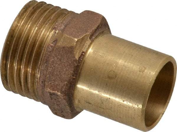 NIBCO - 3/4 x 1/2" Cast Copper Pipe Hose Adapter - Ftg x Hose, Pressure Fitting - USA Tool & Supply