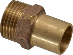 NIBCO - 3/4 x 1/2" Cast Copper Pipe Hose Adapter - Ftg x Hose, Pressure Fitting - USA Tool & Supply