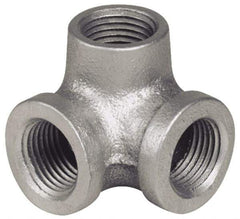 B&K Mueller - Class 150, 1/2" Galvanized Pipe Side Outlet Elbow - Threaded, Malleable Iron - USA Tool & Supply