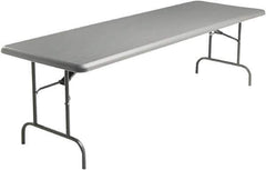 ICEBERG - 30" Long x 96" Wide x 29" High, Folding Table - Charcoal - USA Tool & Supply