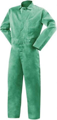 Steiner - Size 3XL, Green, Snap, Flame Resistant/Retardant Coverall - Cotton, 3 Pockets - USA Tool & Supply