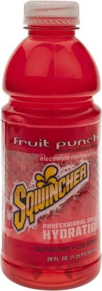 Sqwincher - 20 oz Bottle Fruit Punch Activity Drink - Ready-to-Drink - USA Tool & Supply