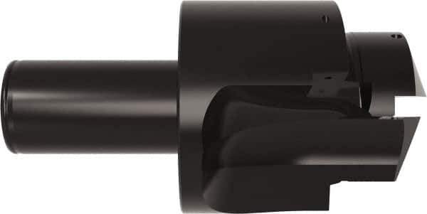 Allied Machine and Engineering - ISO 11926-1, MS 16142, SAE J1926-1 Standard, 2-1/2-12, 32 Tube Dash Number, 15° Porting Angle, 2.421" Pilot Diam, 1-1/2" Shank Diam, Indexable Spade Blade Insert Porting Tool - 2 Porting Inserts, 6-3/4" Overall Length - USA Tool & Supply