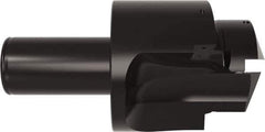 Allied Machine and Engineering - ISO 11926-1, MS 16142, SAE J1926-1 Standard, 2-1/2-12, 32 Tube Dash Number, 15° Porting Angle, 2.421" Pilot Diam, 1-1/2" Shank Diam, Indexable Spade Blade Insert Porting Tool - 2 Porting Inserts, 6-3/4" Overall Length - USA Tool & Supply