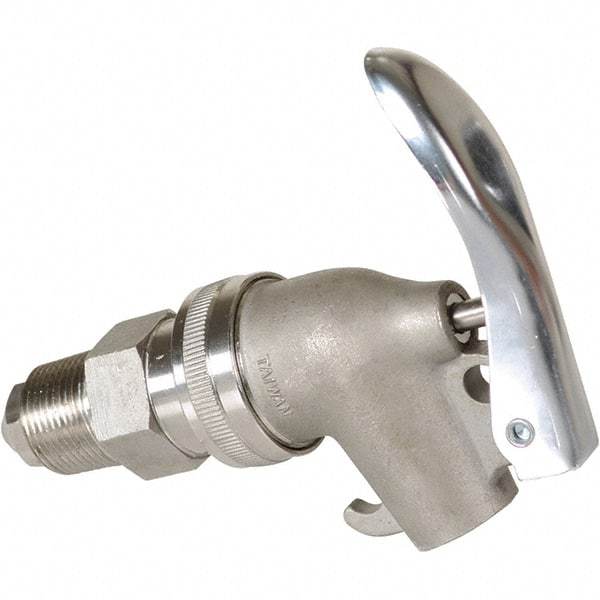 Vestil - 3/4" NPT Stainless Steel Adjustable Drum Faucet - 6" Long Extension - USA Tool & Supply