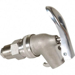 Vestil - 3/4" NPT Stainless Steel Adjustable Drum Faucet - 6" Long Extension - USA Tool & Supply