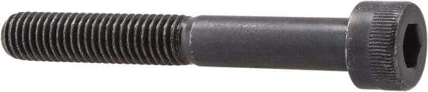 Made in USA - M8x1.25 Metric Coarse Hex Socket Drive, Socket Cap Screw - Grade 12.9 Alloy Steel, Black Oxide Finish, Partially Threaded, 60mm Length Under Head - USA Tool & Supply