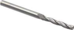 Accupro - #21 150° Solid Carbide Jobber Drill - Bright Finish, Spiral Flute, 2-1/2" OAL, Standard Point - USA Tool & Supply