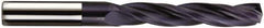 Accupro - 11.5mm 150° Solid Carbide Jobber Drill - TiN Finish, Spiral Flute, 121mm OAL, Standard Point - USA Tool & Supply