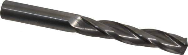 Accupro - 5/8" 150° Solid Carbide Jobber Drill - Bright Finish, Spiral Flute, 6" OAL, Standard Point - USA Tool & Supply