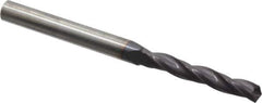 Accupro - #7 150° Solid Carbide Jobber Drill - AlTiN Finish, Spiral Flute, 3" OAL, Standard Point - USA Tool & Supply