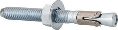 Powers Fasteners - 3/8" Diam, 3/8" Drill, 3-1/2" OAL, 1-5/8" Min Embedment Wedge Expansion Concrete Anchor - Stainless Steel (Clip)/Steel (Body), Zinc-Plated Finish, Hex Nut Head, Hex Drive, 2-1/4" Thread Length - USA Tool & Supply