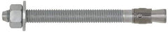 Powers Fasteners - 1/2" Diam, 1/2" Drill, 7" OAL, 3-3/8" Min Embedment Wedge Expansion Concrete Anchor - Steel, Galvanized Finish, Hex Nut Head, Hex Drive, 2-3/4" Thread Length - USA Tool & Supply