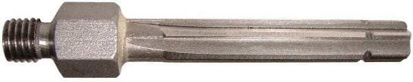 Alvord Polk - 13/32" High Speed Steel 6 Flute Chucking Reamer - Straight Flute, 1/4-28 Threaded Shank, 1-1/2" Flute Length, 2-3/8" OAL - USA Tool & Supply