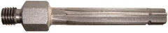 Alvord Polk - Letter A High Speed Steel 6 Flute Chucking Reamer - Straight Flute, 1/4-28 Threaded Shank, 1-1/2" Flute Length, 2-3/8" OAL - USA Tool & Supply