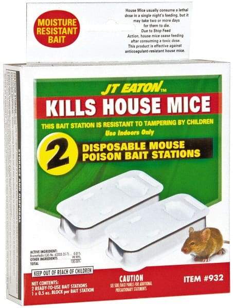 J.T. Eaton - 0.5 oz Plastic Bait Holder - Targets Mice - USA Tool & Supply