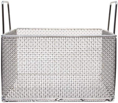 Marlin Steel Wire Products - 14" Deep, Square Stainless Steel Mesh Basket - 1/4" Perforation, 14" Wide x 8" High - USA Tool & Supply