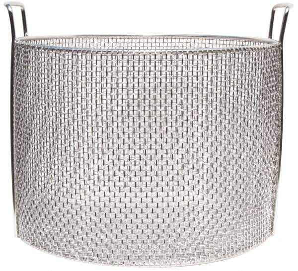 Marlin Steel Wire Products - Round Stainless Steel Mesh Basket - 1/4" Perforation, 14" Wide x 10" High - USA Tool & Supply