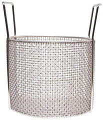 Marlin Steel Wire Products - Round Stainless Steel Mesh Basket - 1/4" Perforation, 10" Wide x 8" High - USA Tool & Supply