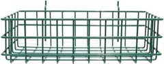 Marlin Steel Wire Products - 8" Deep, Rectangular Steel Peg Board/Slatwall Basket - 1-3/8" Perforation, 14" Wide x 4" High - USA Tool & Supply