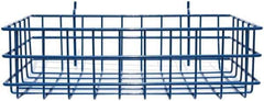 Marlin Steel Wire Products - 8" Deep, Rectangular Steel Peg Board/Slatwall Basket - 1-3/8" Perforation, 14" Wide x 4" High - USA Tool & Supply